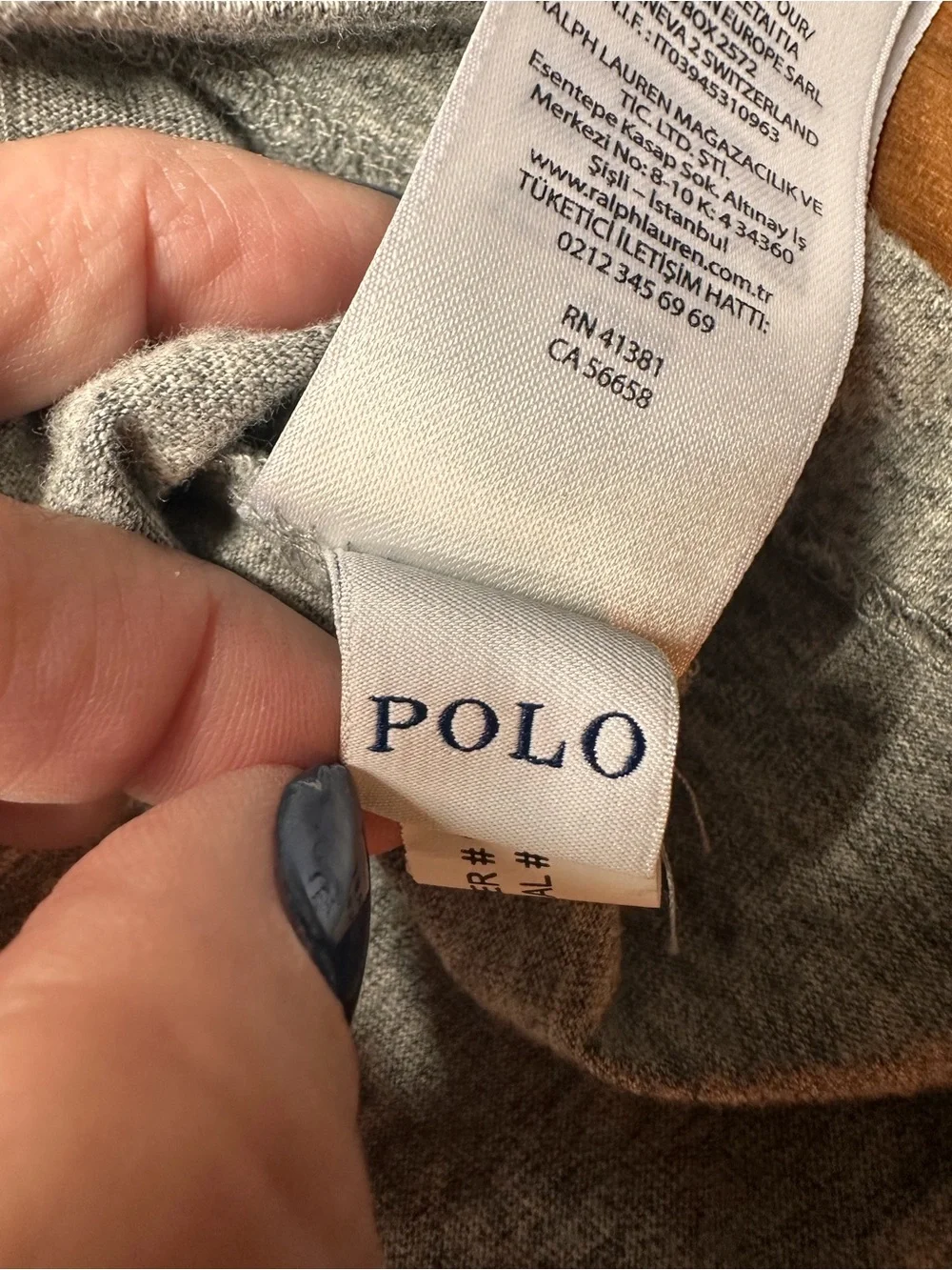 Polo by Ralph Lauren Heather Gray Long Sleeve Crew Shirt